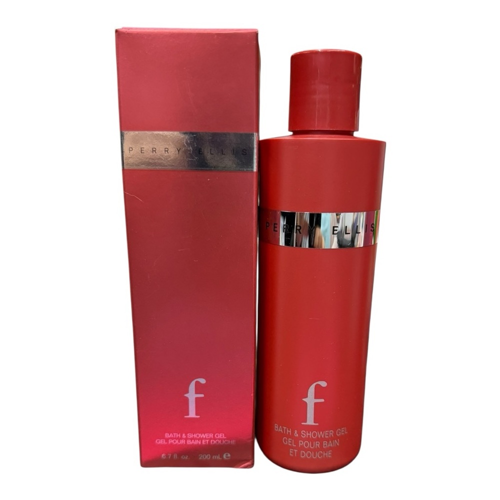 F by Perry Ellis For Women 6.7 oz Bath & Shower Gel NEW in Box